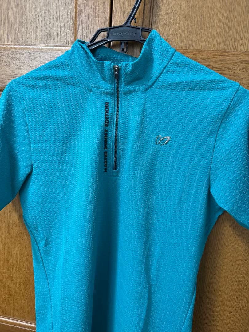 MASTER BUNNY EDITION ハーフジップシャツ アクアブルー　M