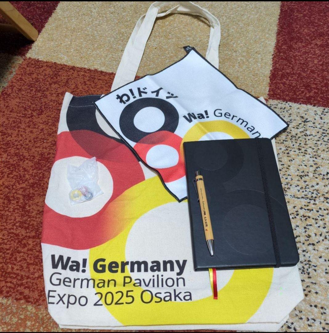 【非売品】大阪関西万博2025　ドイツ館　バッグ　タオル　バッチ　ノートセット