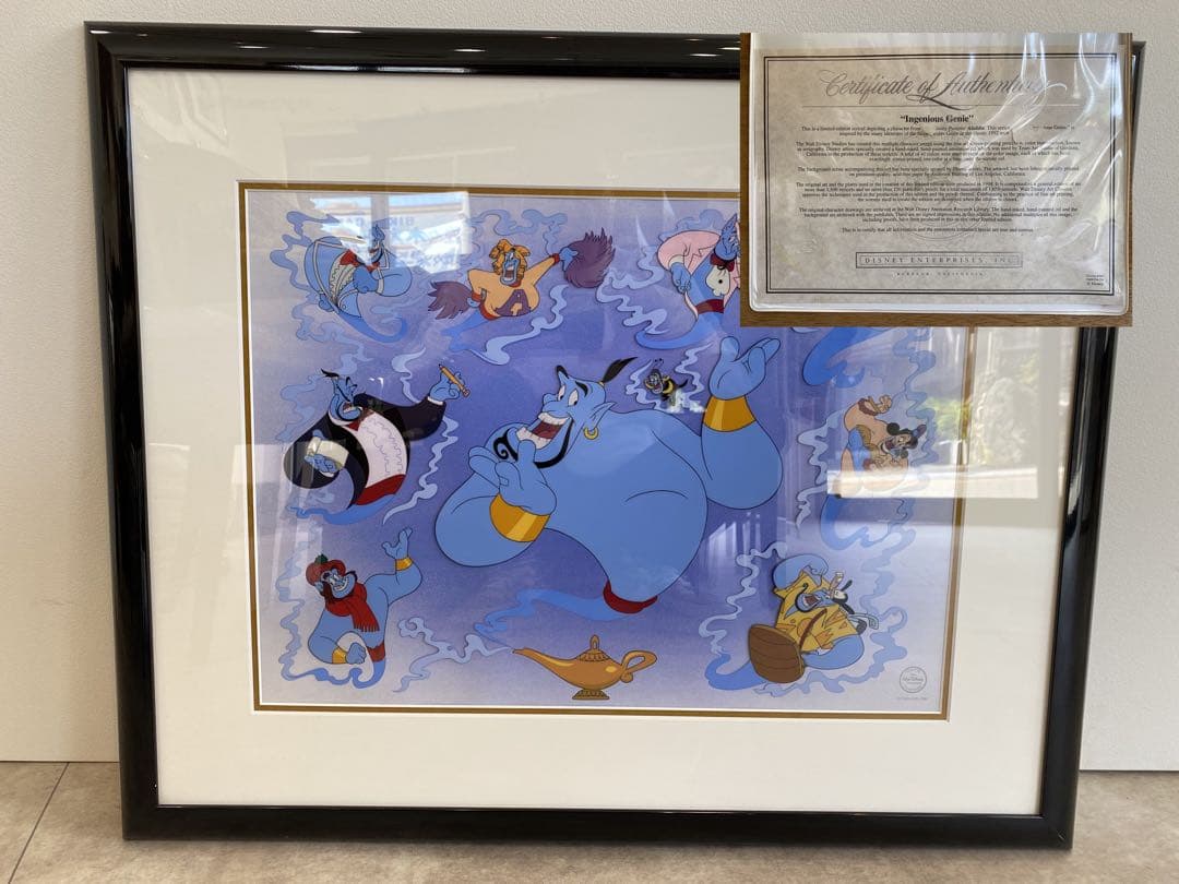 希少！ディズニーセル画アニメ「アラジン」インテリア　証明書付