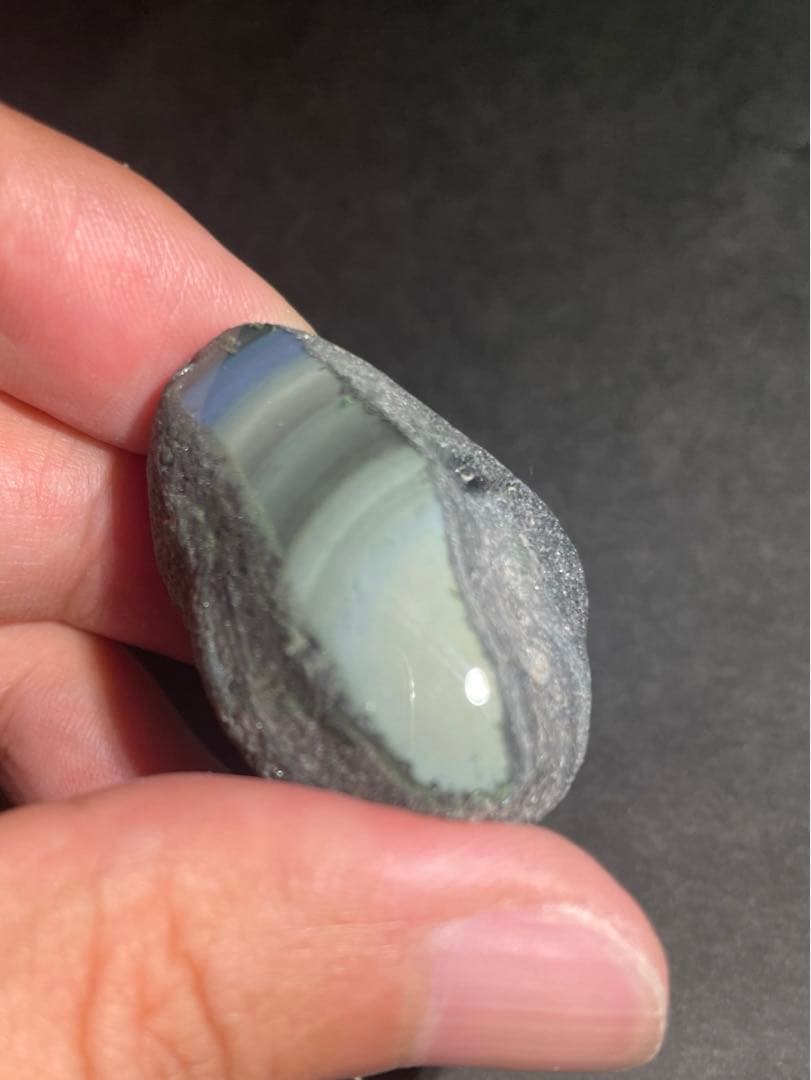 研磨品　十勝石玲瓏特選5個セット　レインボーオブシディアン