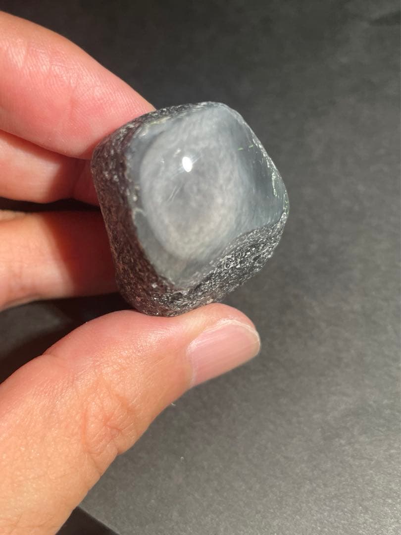 研磨品　十勝石玲瓏特選5個セット　レインボーオブシディアン