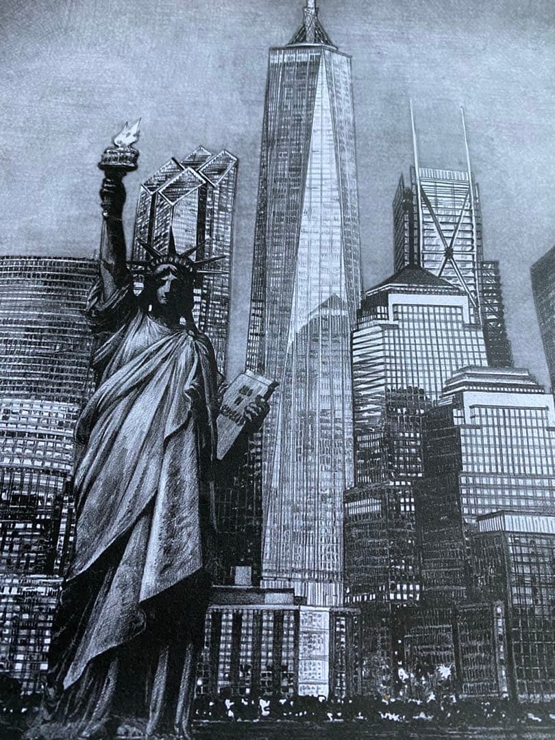 NY 自由の女神　えんぴつ画