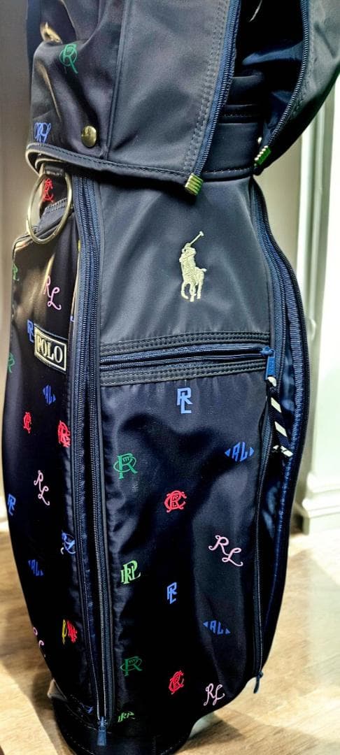 501超美品Polo マルチカラーゴルフバッグ