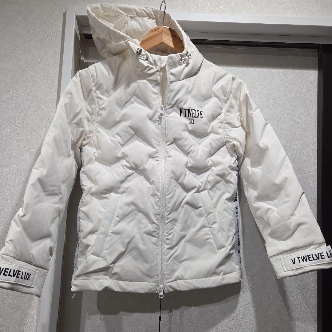 Twelve Lux フード付きダウンジャケット ホワイト