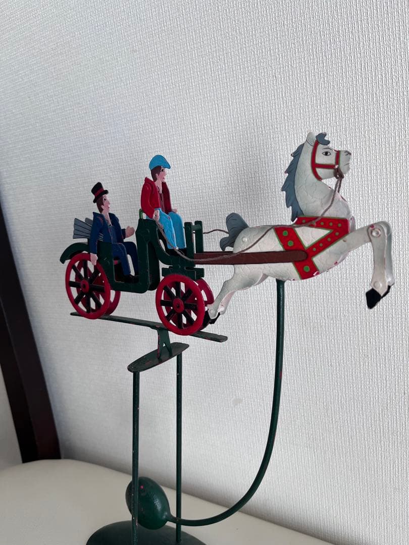 お土産　ドイツ　馬車と馬の金属製オーナメント　バランストイ