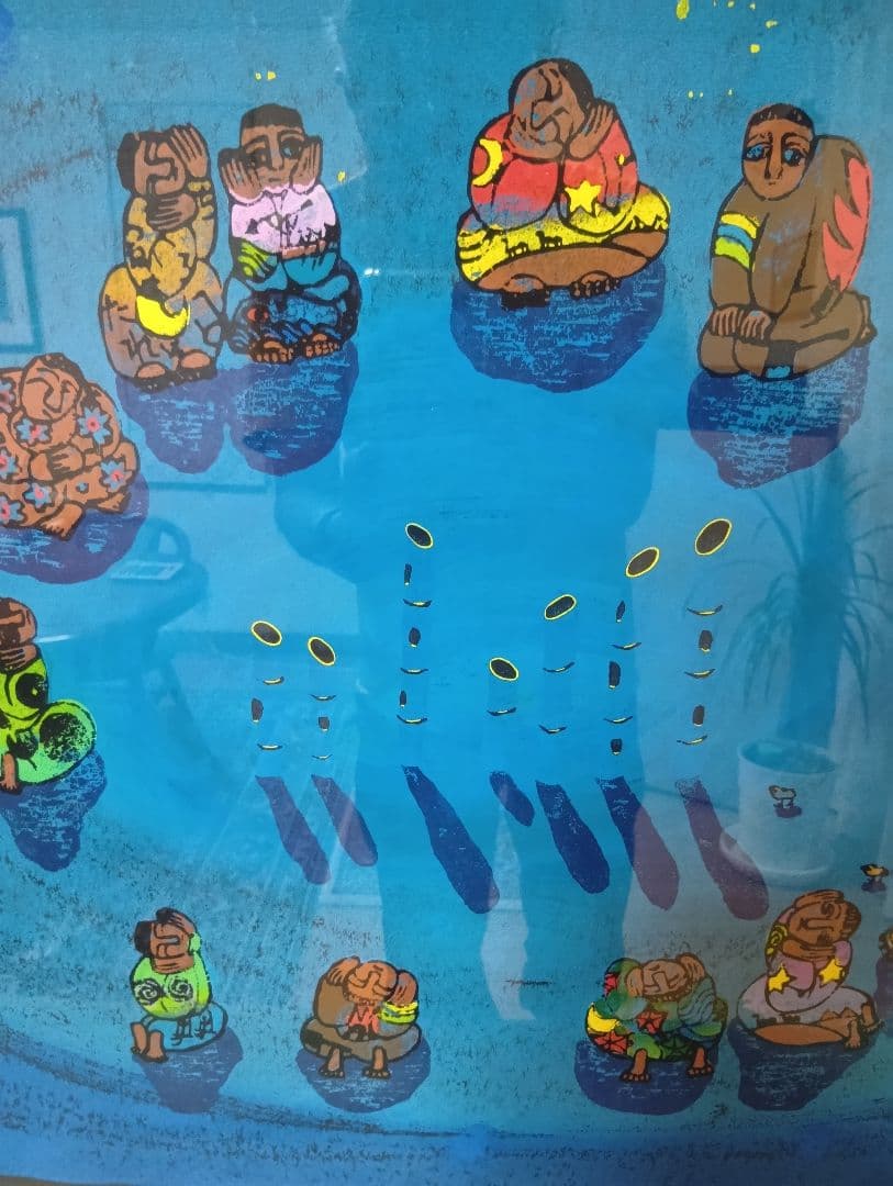 黒木郁朝　版画「風の笛」