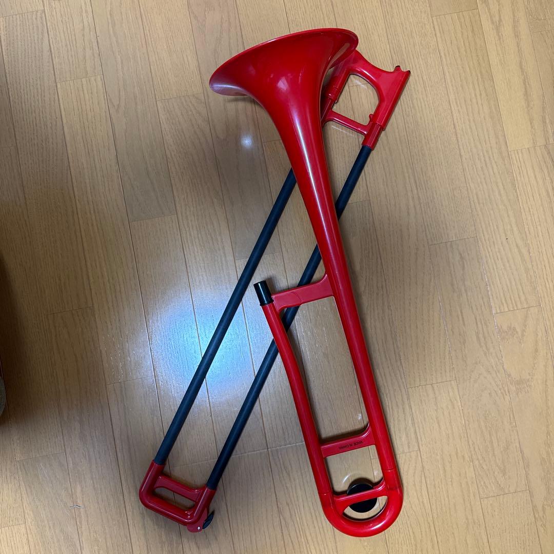 pBone 赤 トロンボーン 本体 ケース付き