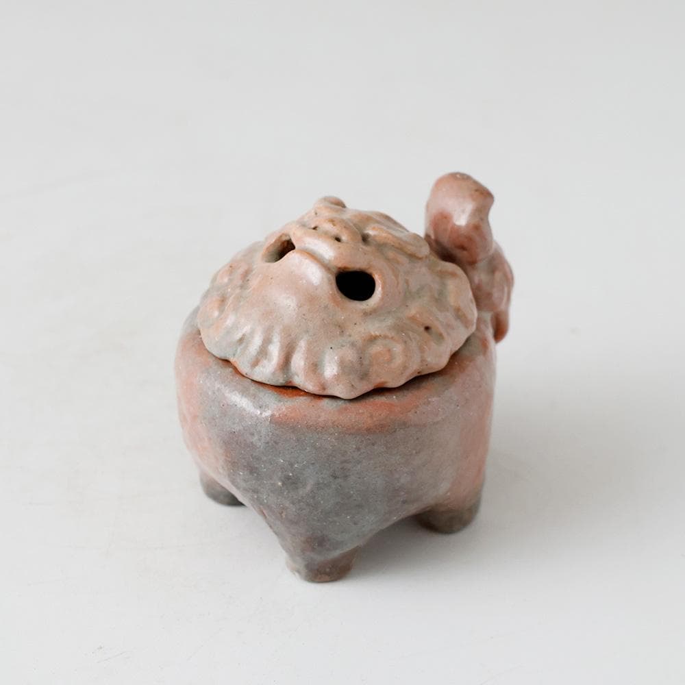 希少 古府焼 獅子香炉 北村光月 大正3年 箱書あり 越中富山 郷土玩具 時代物