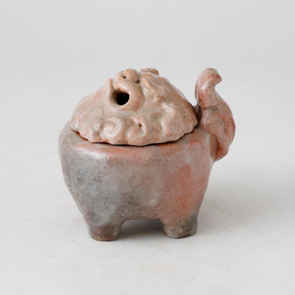 希少 古府焼 獅子香炉 北村光月 大正3年 箱書あり 越中富山 郷土玩具 時代物