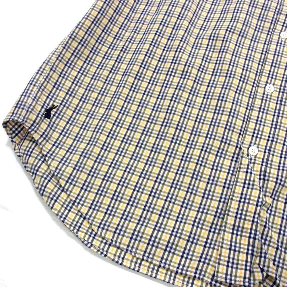 ✈ パーリーゲイツ　長袖 シャツ　チェック　総柄　刺繍　メンズ LL　ゴルフ　綿