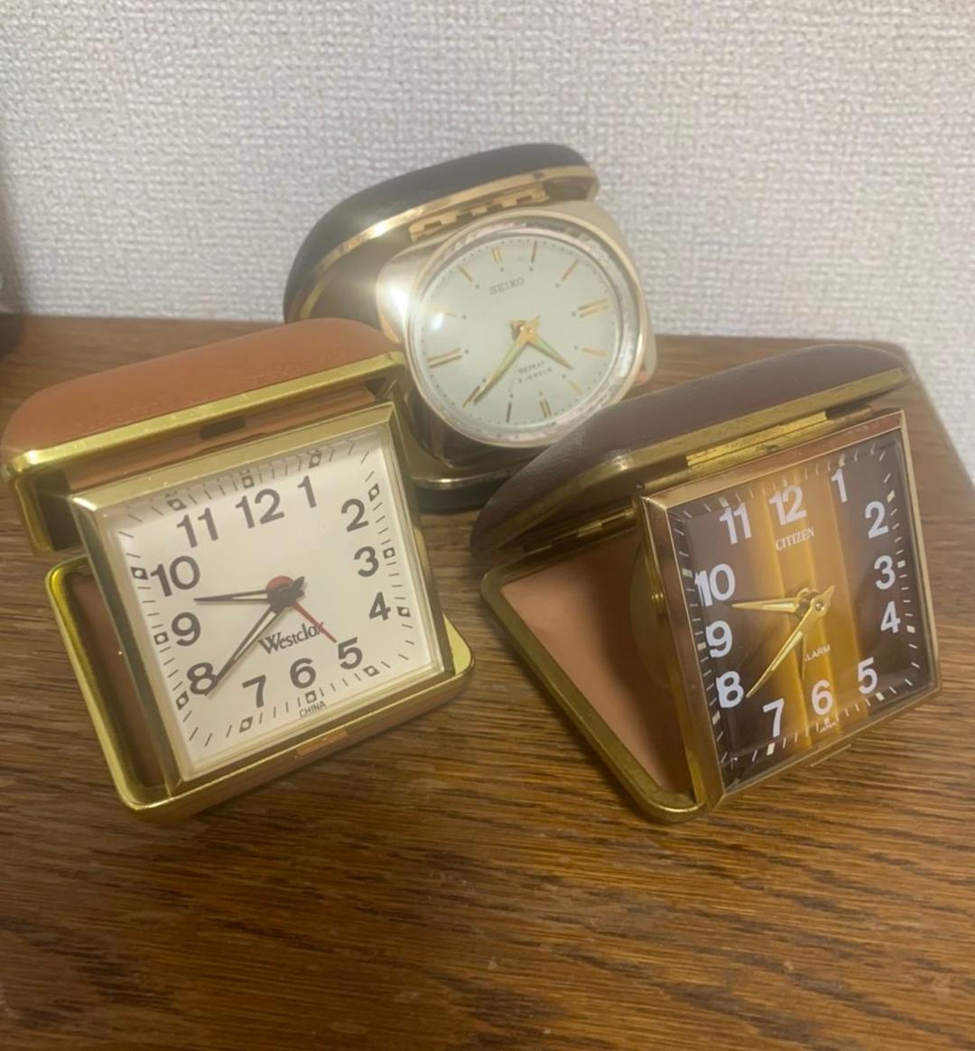 レア　ヴィンテージトラベルクロック置時計　ミッドセンチュリー