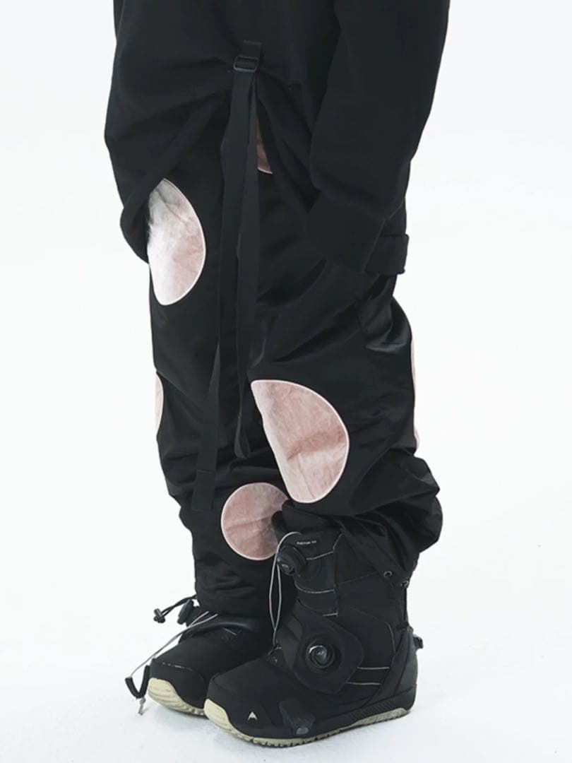 新品未使用 ベルベット調 ドット柄 スキーパンツ L 男女兼用 日常使用可