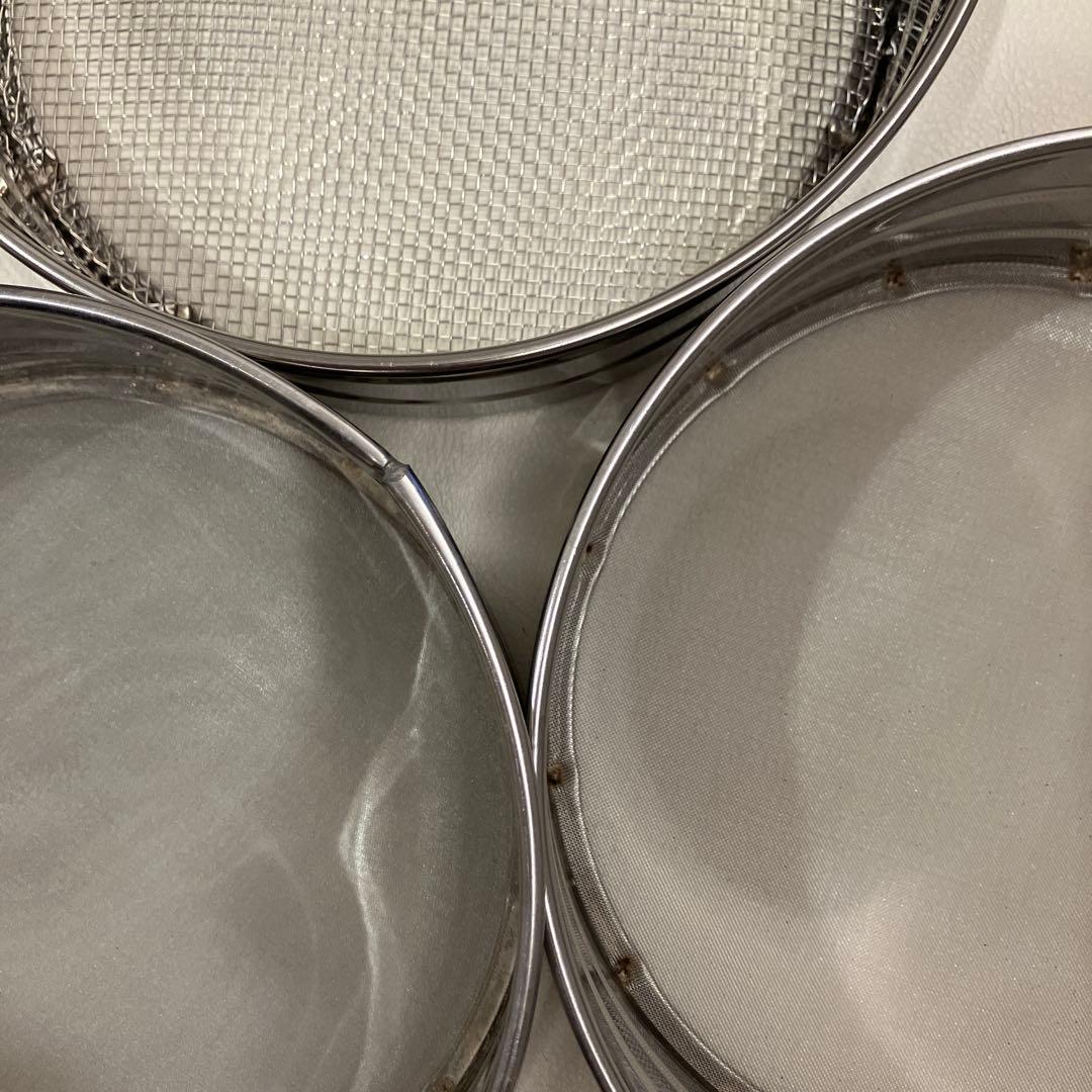 灰篩　3個セット　『六方式灰篩　細目　中目　荒目』　ステンレス製　茶道具