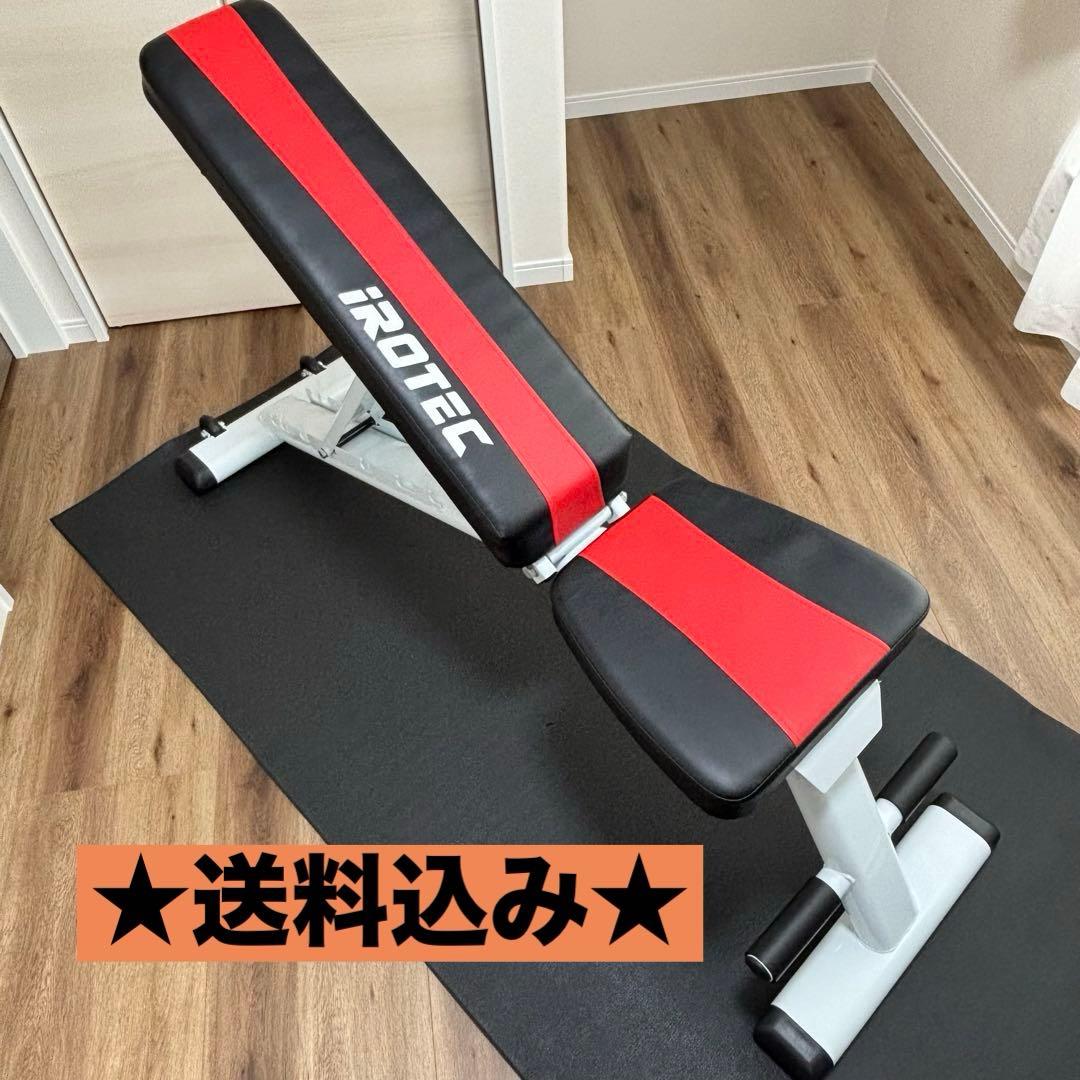 iROTEC（アイロテック） トレーニングベンチ 黒/赤