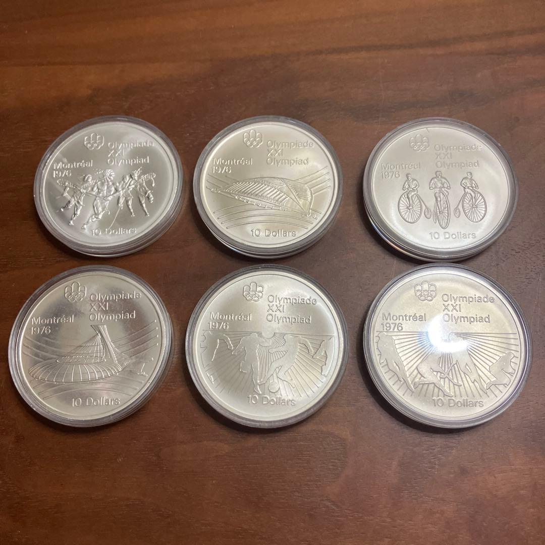 モントリオールオリンピック記念銀貨　10ドル　6枚