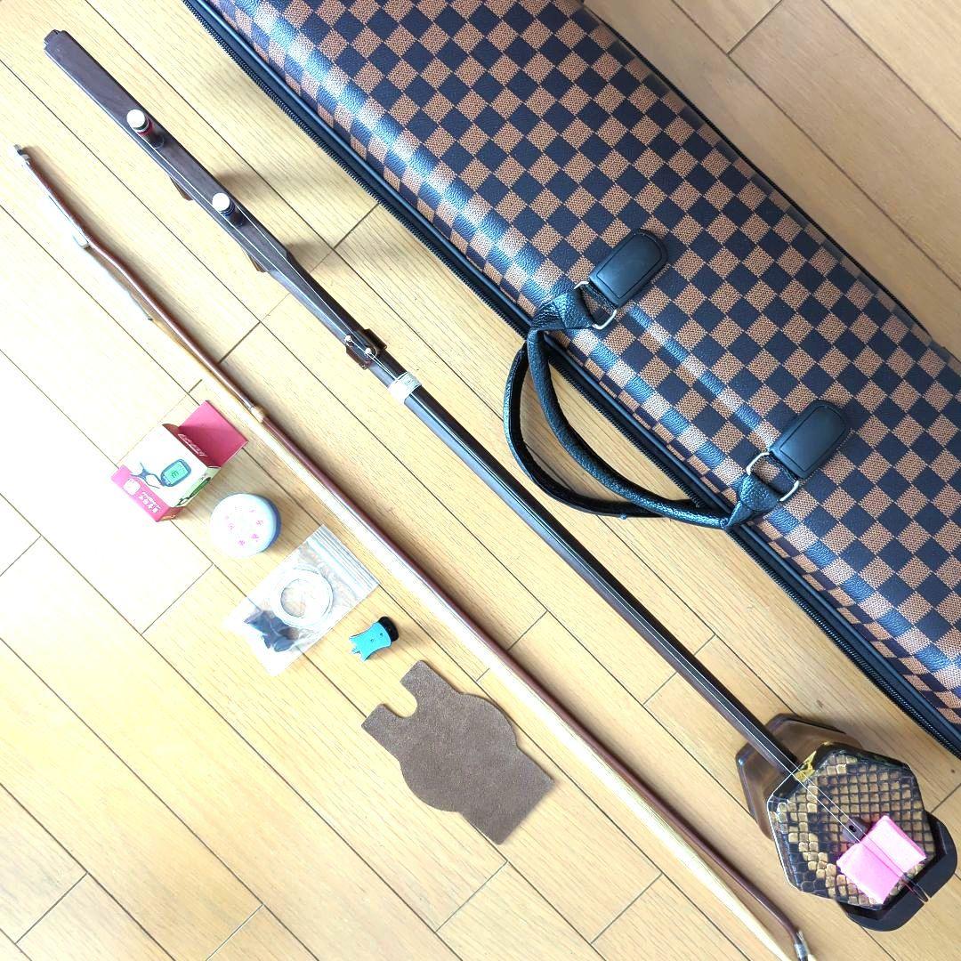 胡涵柔製作 未使用 最上級明清老紅木 回紋頭二胡7