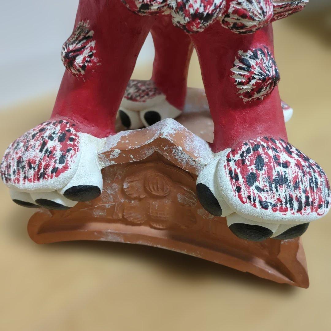 沖縄シーサー　特大高さ43センチ 　　　　　　　重量7.5キロ 　漆喰