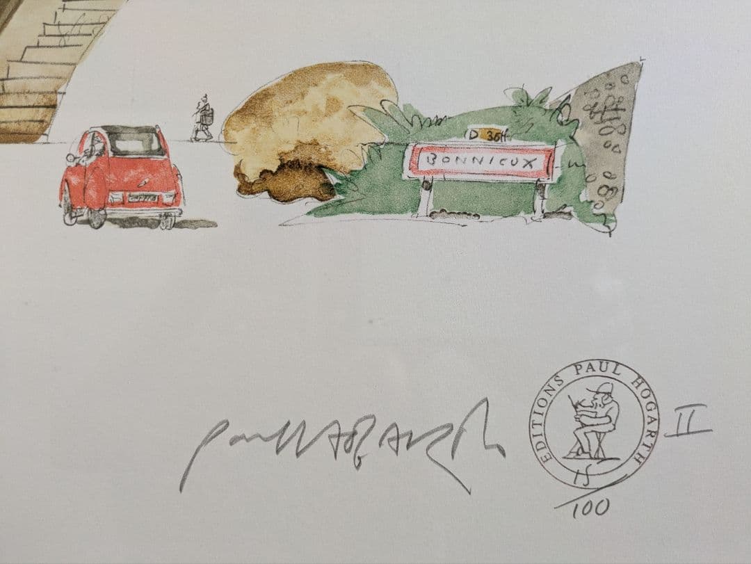 PAUL　HOGARTH　MARCH　ポール　ホガース　版画　直筆サイン入