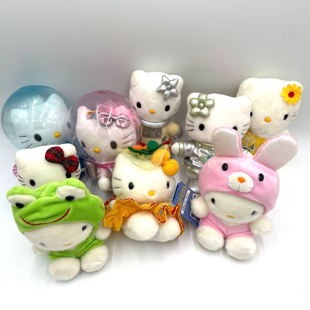希少　レア　当時物　ハローキティ ぬいぐるみ 9体セット　レトロ　まとめ売り