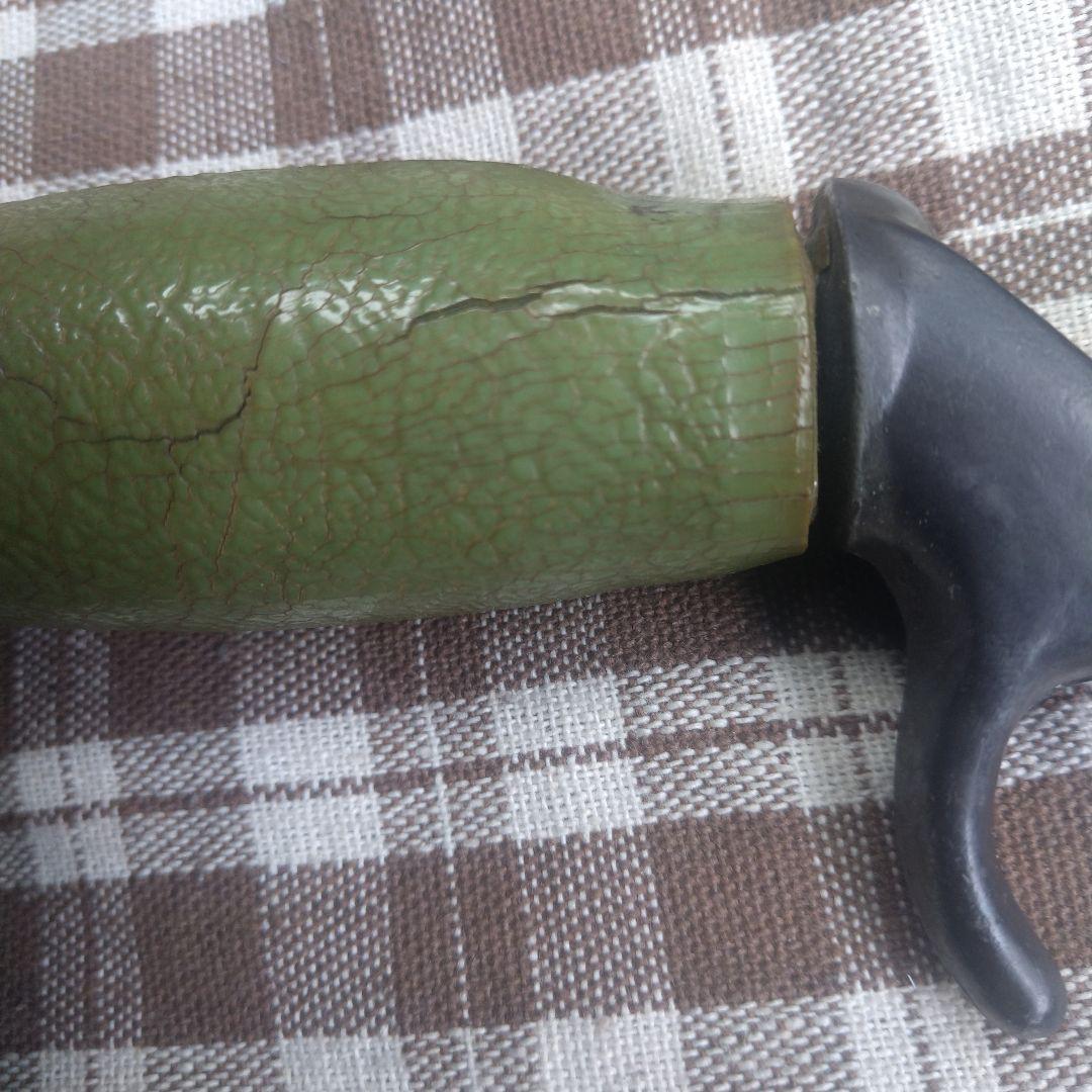レア！フェザーウェイトチャンピオングリップグリーン！ヒビ多数有り。
