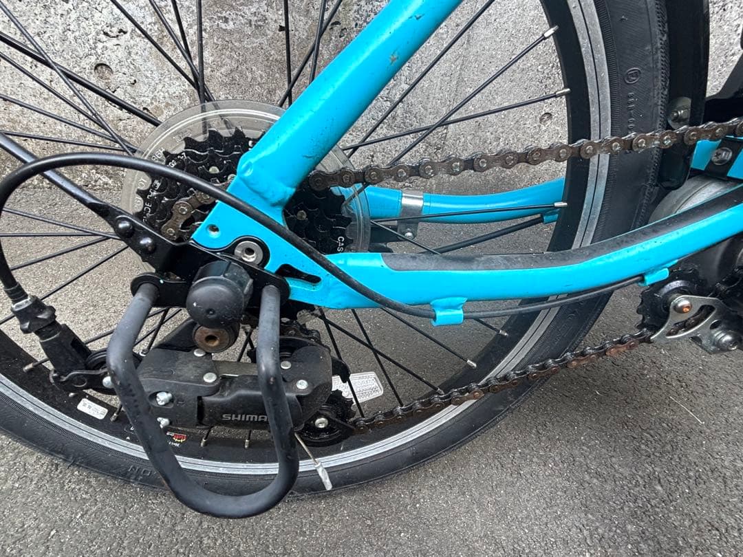 Panasonic 電動アシスト自転車 水色 前カゴ付き