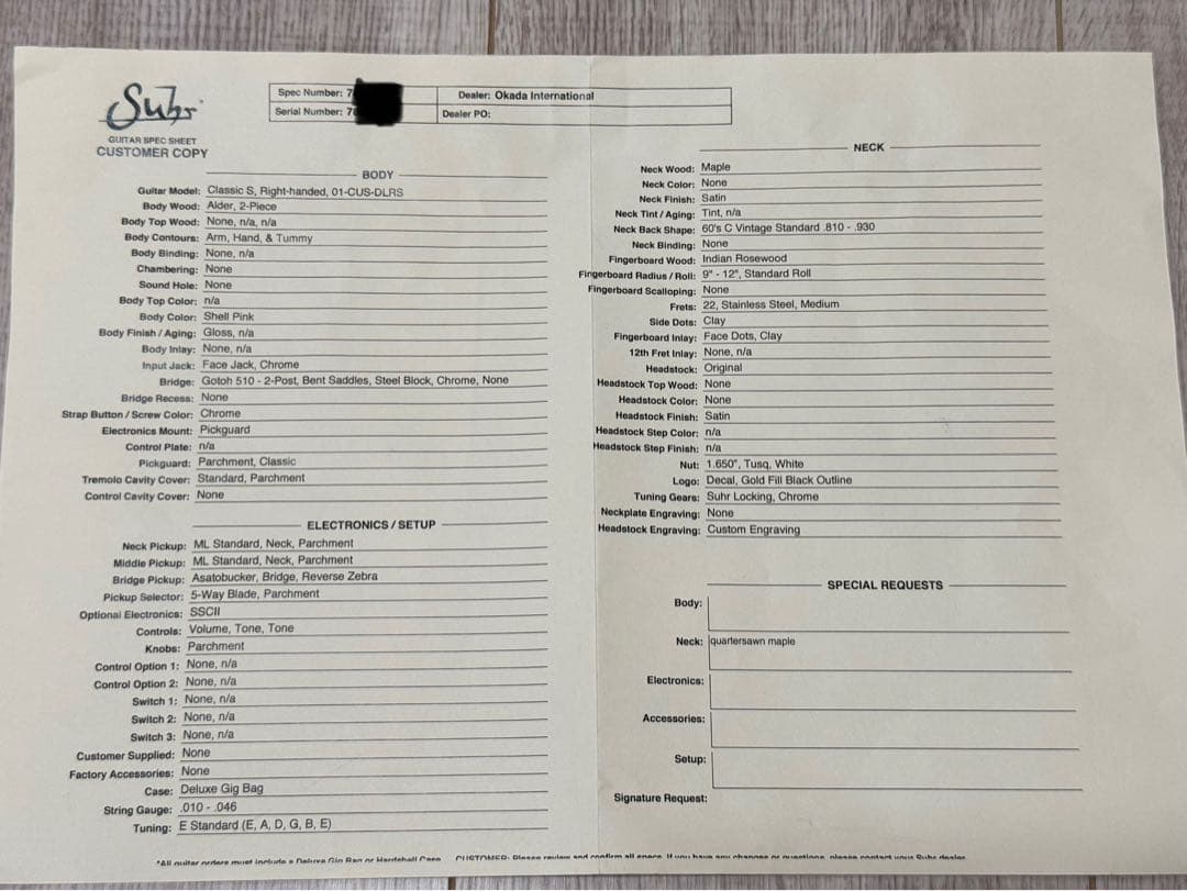 ギター Suhr JE-Line Classic S A-B HSS