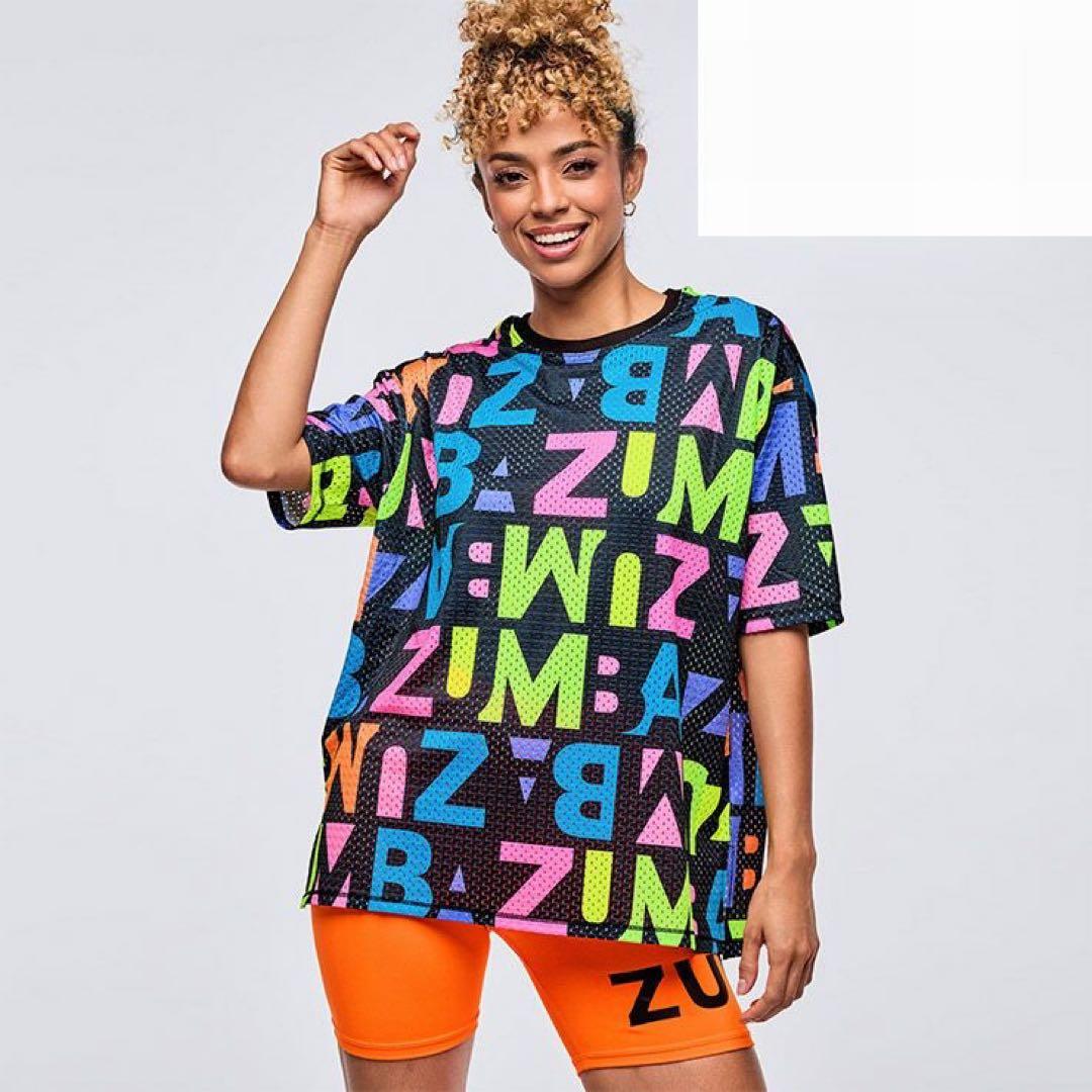 新品　正規品　ズンバ　 S ネオン　メッシュ　Tシャツ