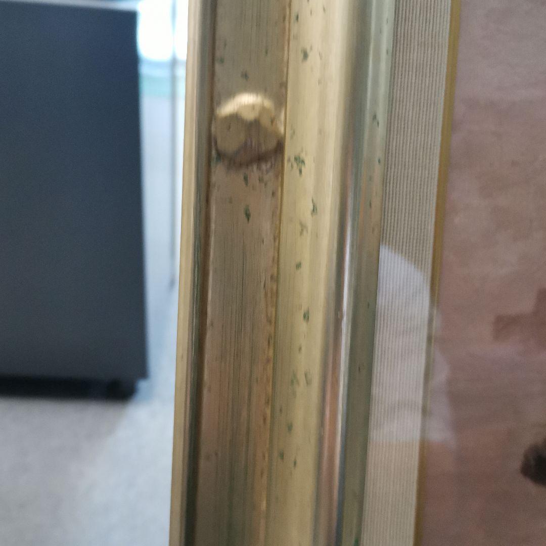 林昭子作★野の花★縦42センチ・横50センチ★油彩画 花のある小さな車