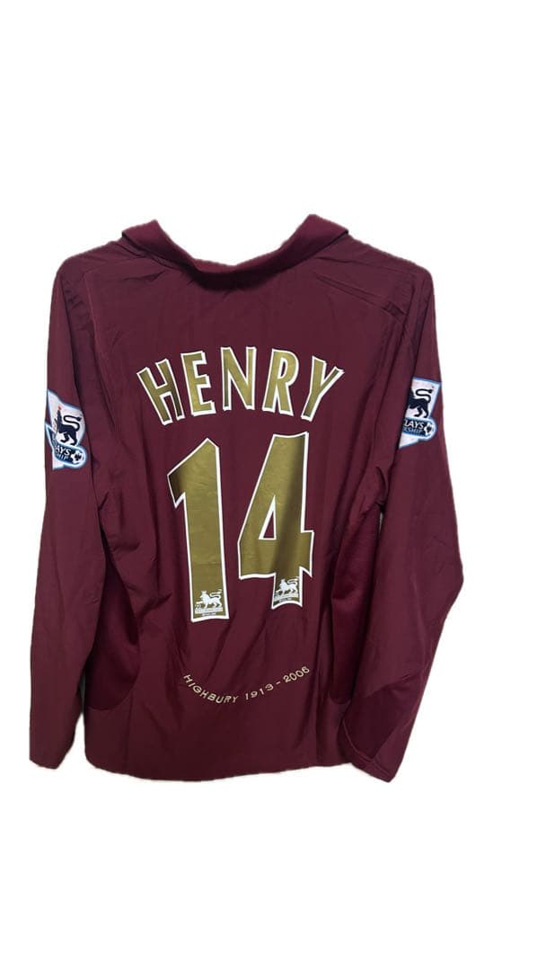 希少 Arsenal アンリ 14番 長袖 ユニフォーム 2005-2006