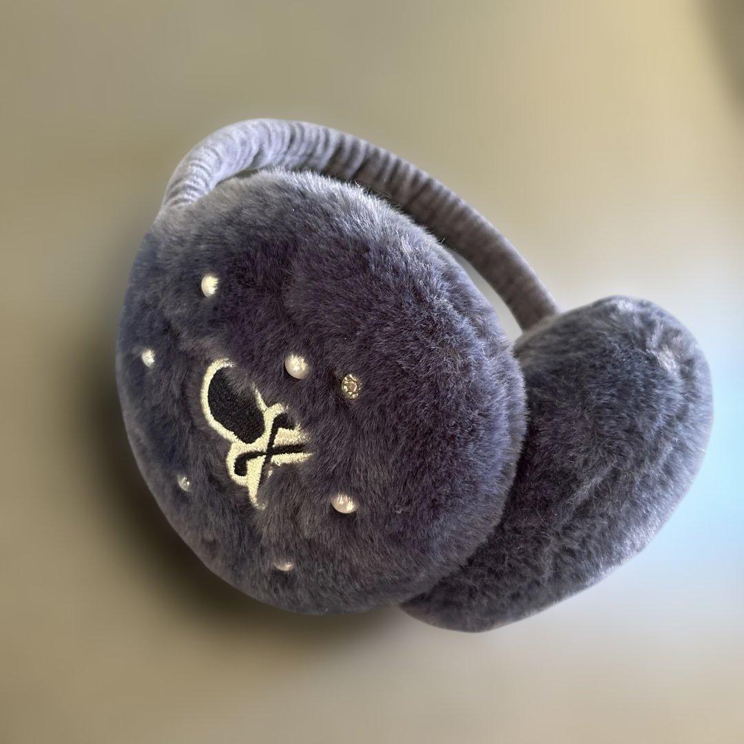 MARK&LONA マークアンドロナ　ファー耳あて ブルー