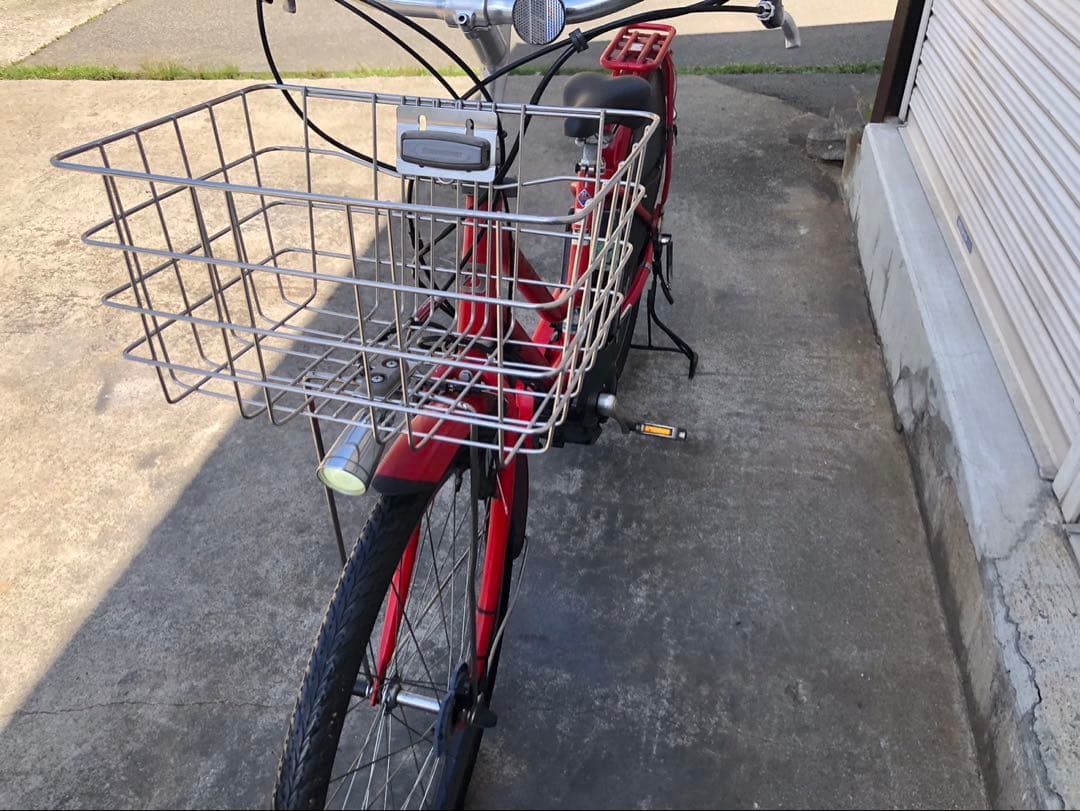 ブリヂストン新機種電動アシスト自転車ハイディB26インチレッドアルミボディー