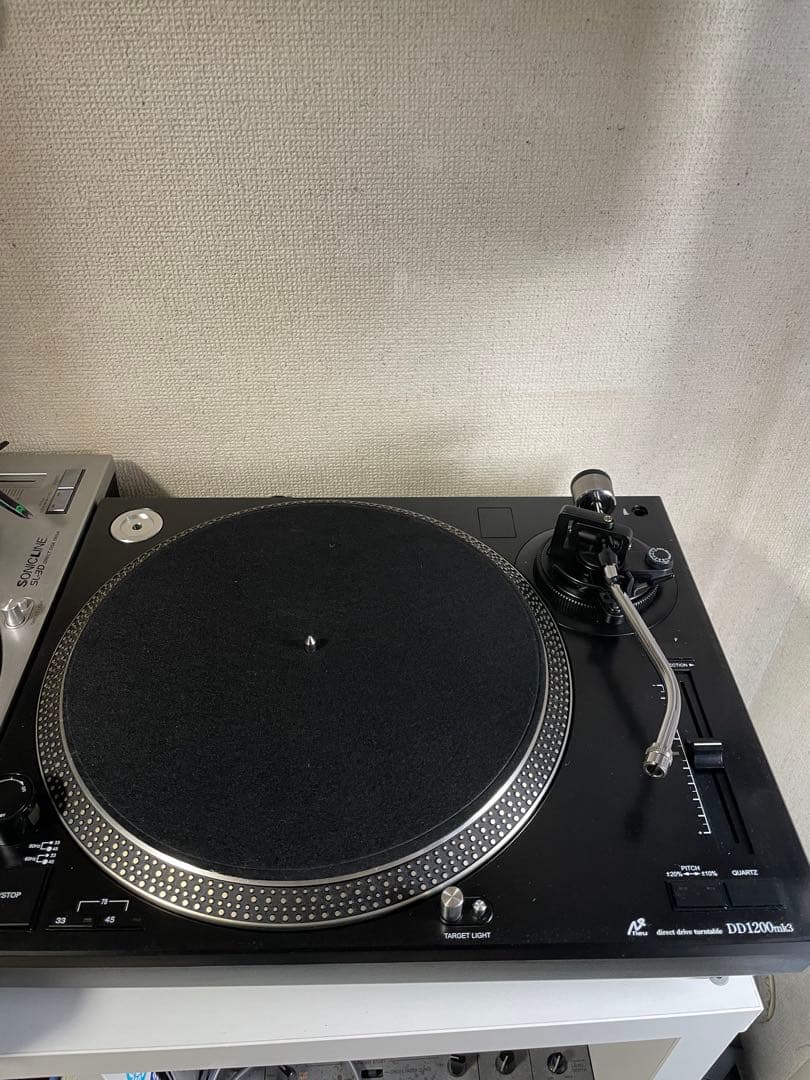 DJターンテーブル 黒 33/45回転切替