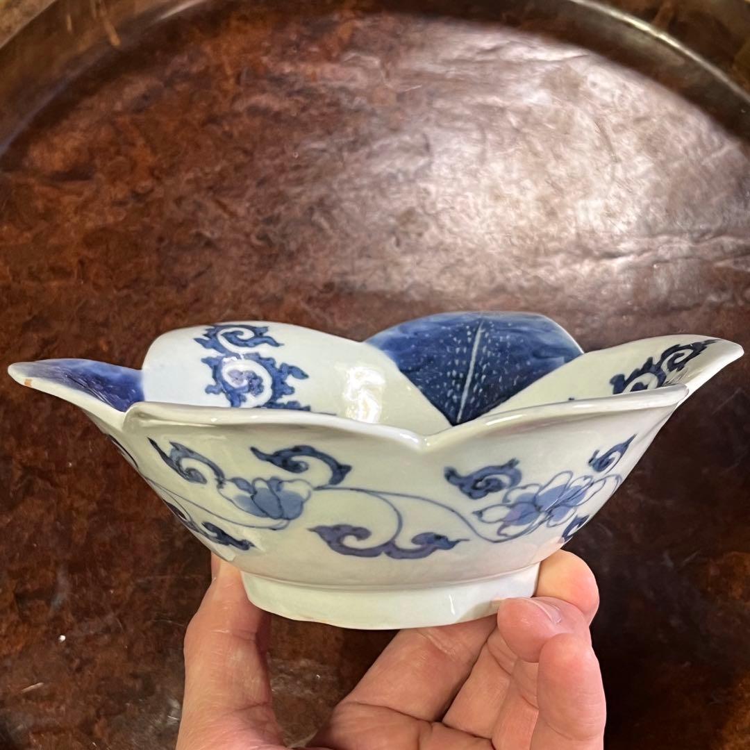 古伊万里　蝶　唐草　無傷完品　蛸唐草　花唐草　藍九谷　柿右衛門　染付