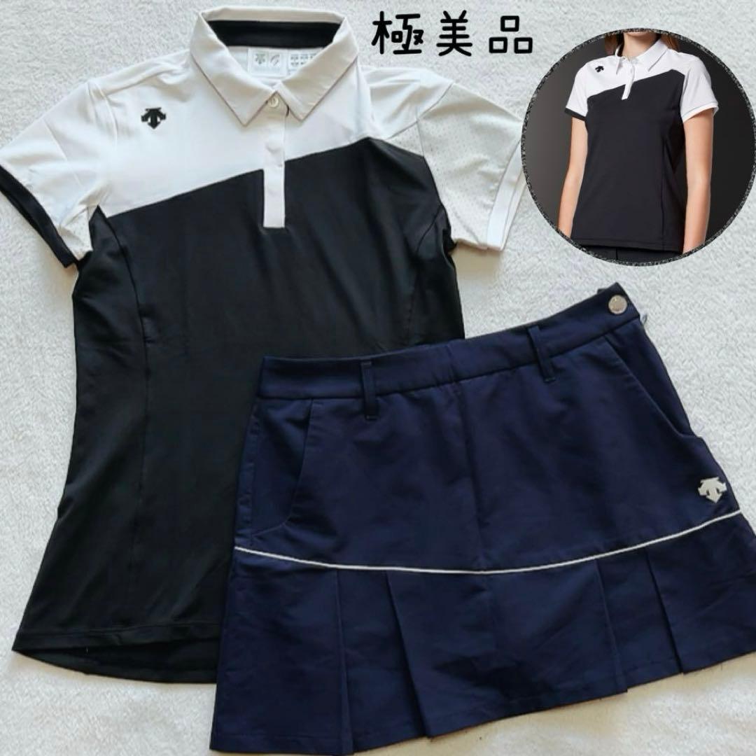 極美品　近年　デサントゴルフ 　セットアップ　ポロシャツ　プリーツスカート