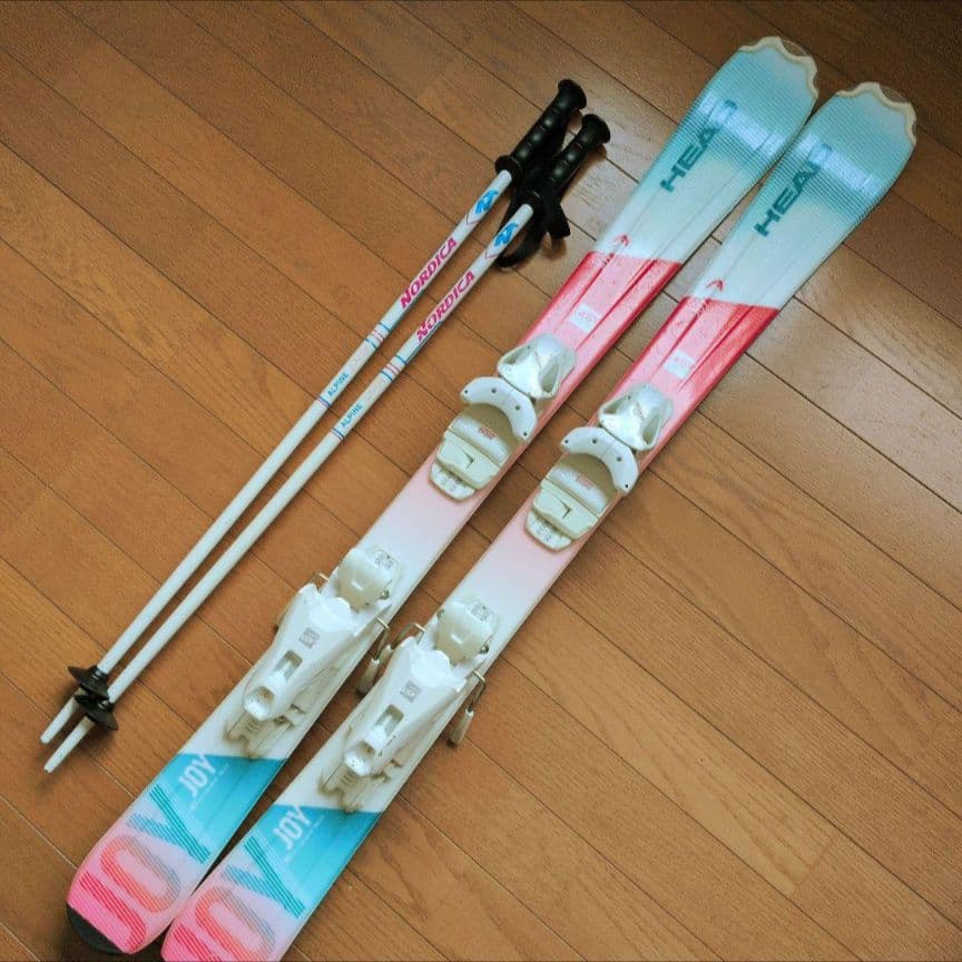 子ども用 HEAD JOY スキー＋ストックセット110（107）
