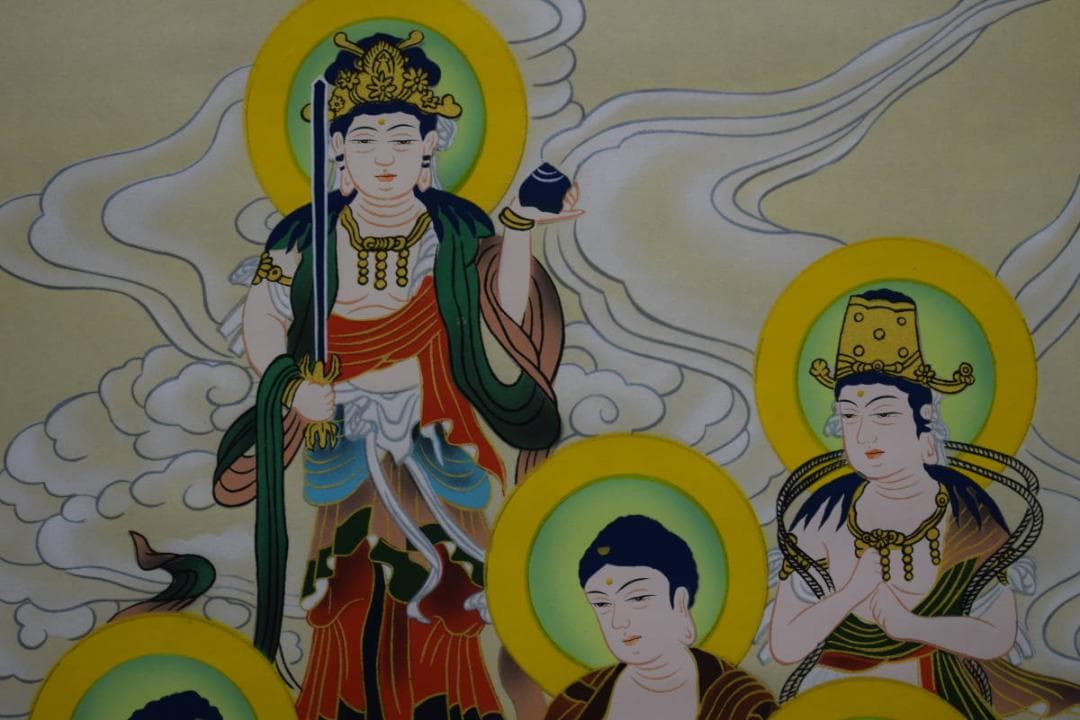 真作/福田素仙/十三佛/桐共箱付/布袋屋掛軸HG-462