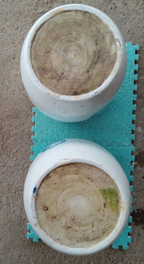 陶器 火鉢 2個セット２個セット　伊万里焼？　☆　古伊万里　レトロ　焼物　瀬戸物