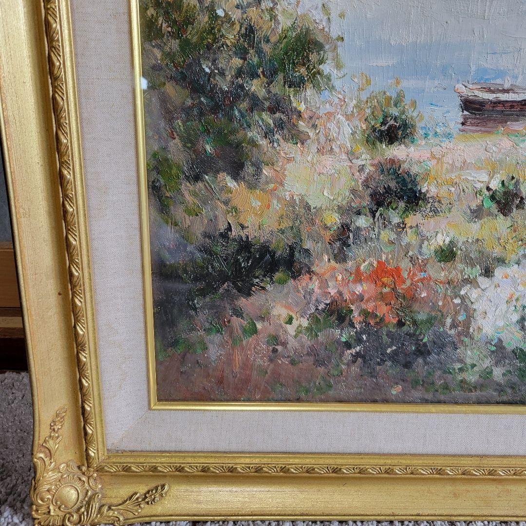 風景画　M.Ryuji　F30号　額のみ