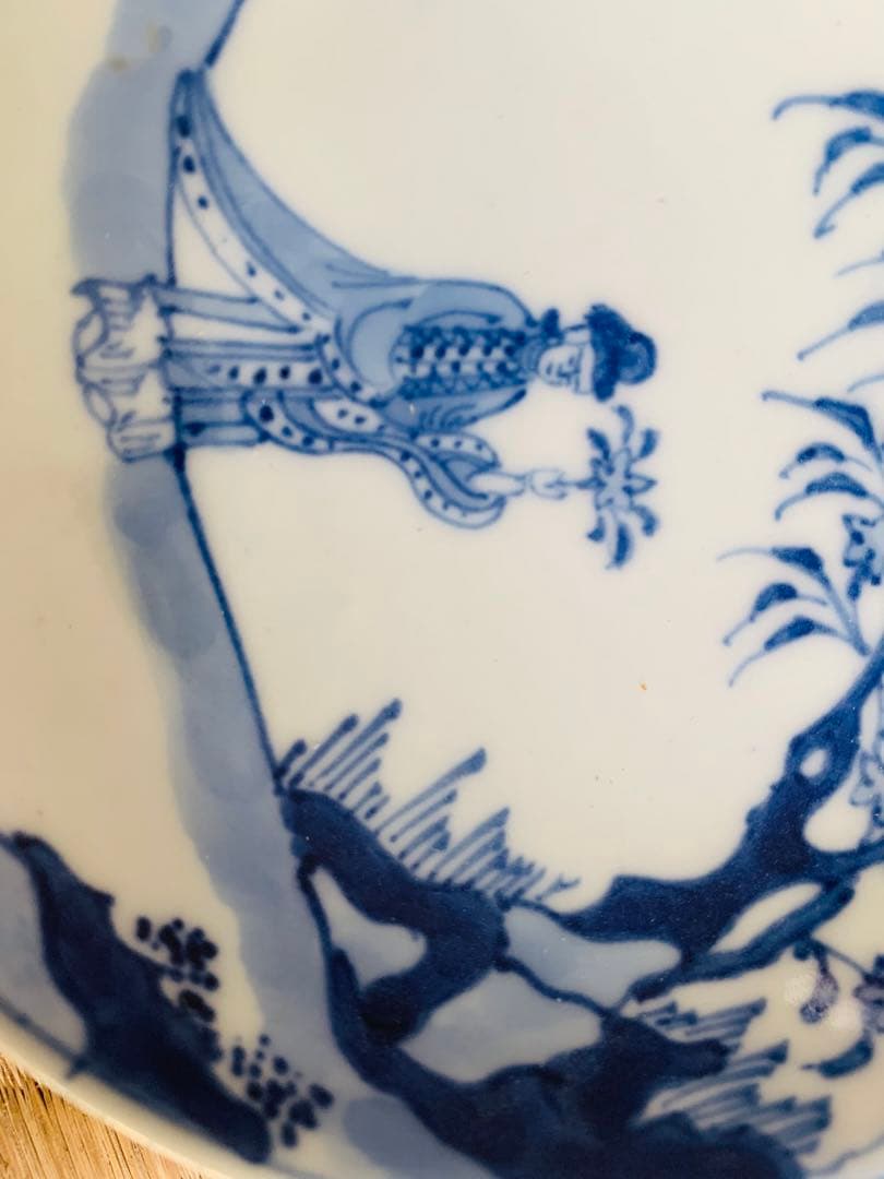 中国明時代晩期の染付お(青花)皿