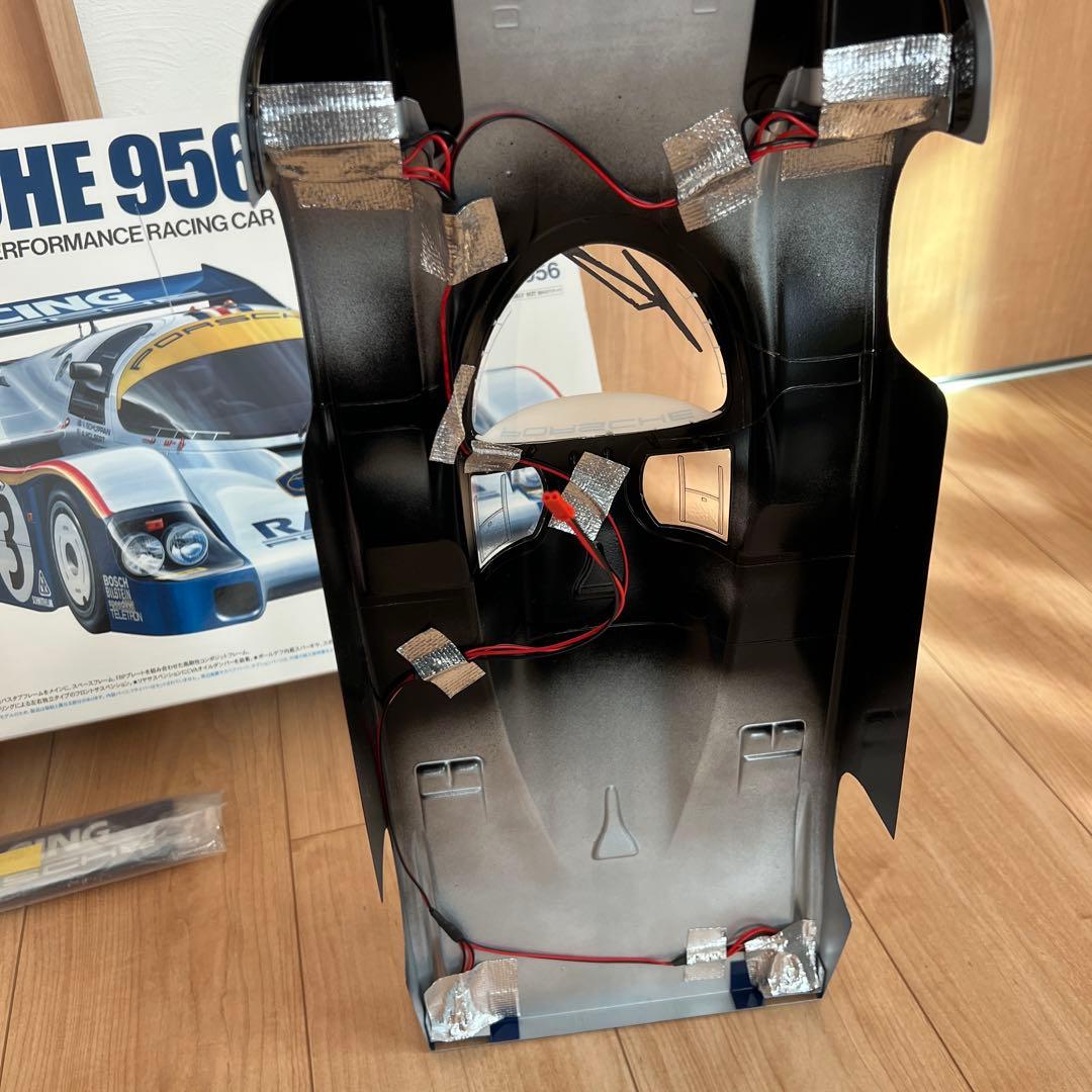 4*！様 タミヤ　ポルシェ956 ボディー完成品LED付き