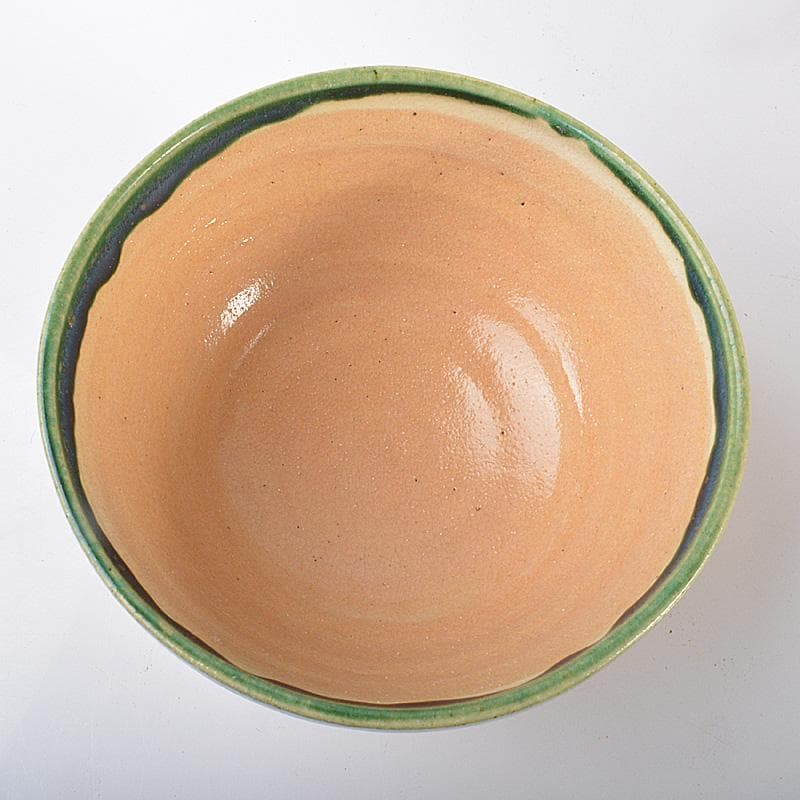 茶道具　桃山窯　林英二造　赤織部　数茶碗　９客　共箱　V　6116C