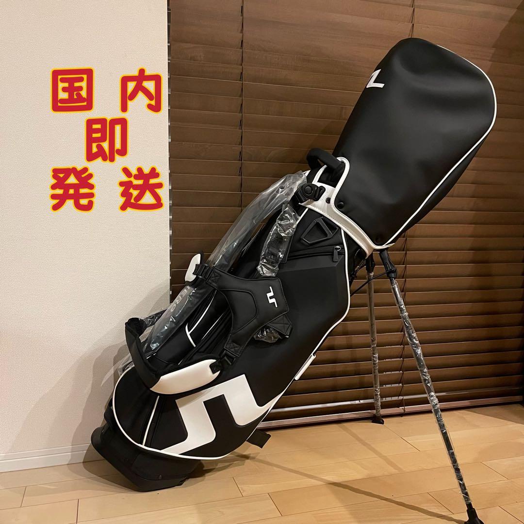 新作J.LINDEBERG ジェイリンドバーグ 高級 キャディバッグ カーボン黒