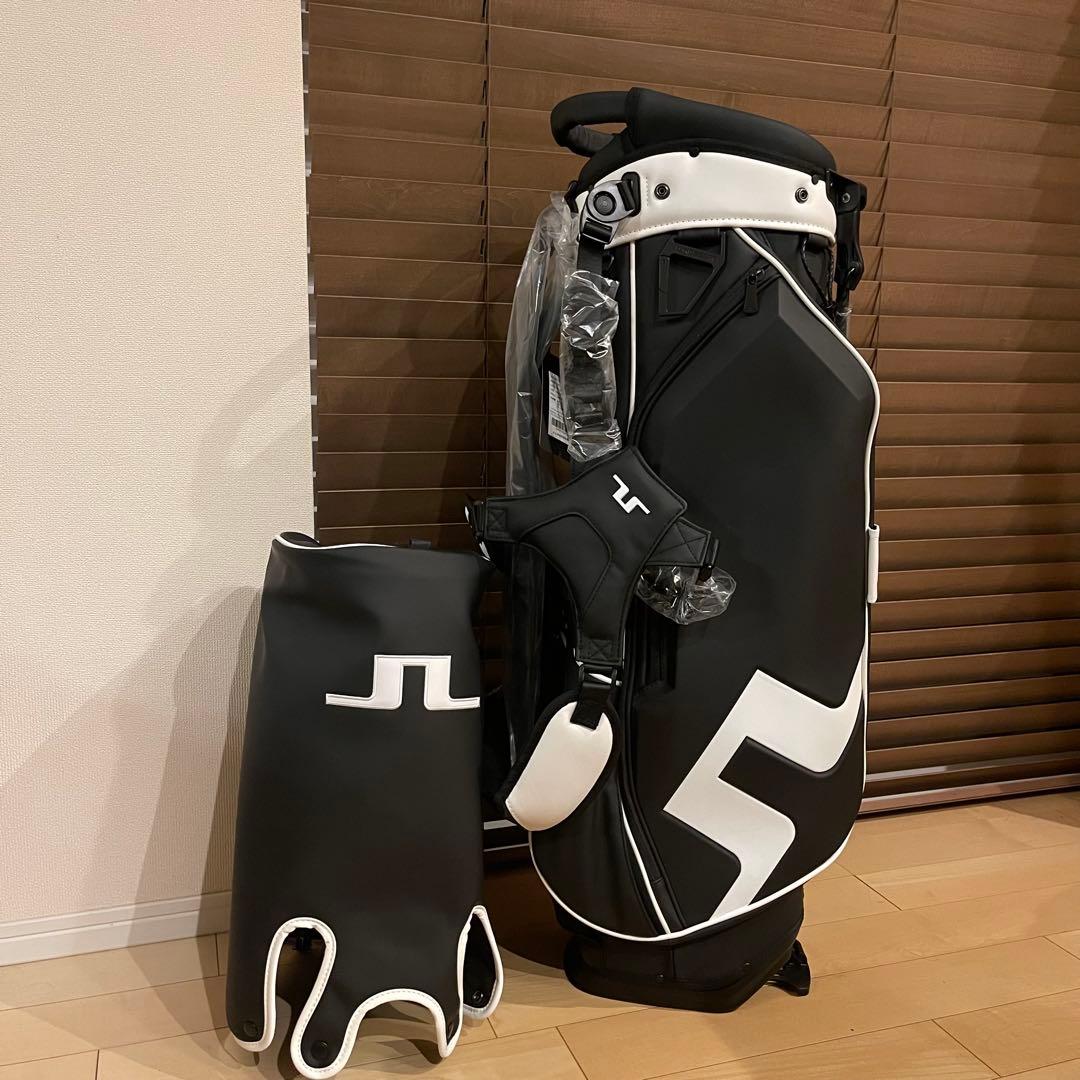 新作J.LINDEBERG ジェイリンドバーグ 高級 キャディバッグ カーボン黒
