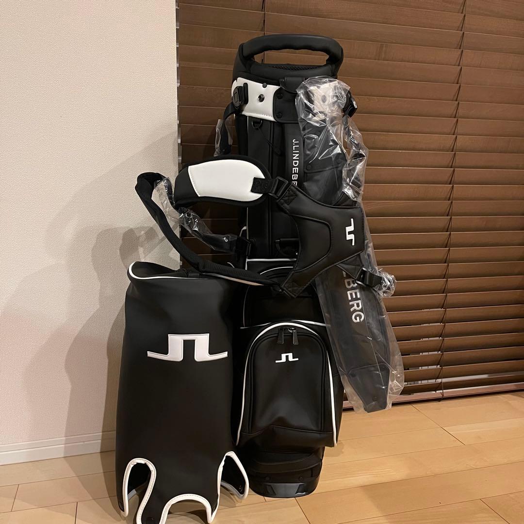 新作J.LINDEBERG ジェイリンドバーグ 高級 キャディバッグ カーボン黒