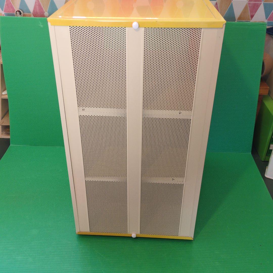 昭和レトロ　食品蚊帳　収納庫　黄色　古道具