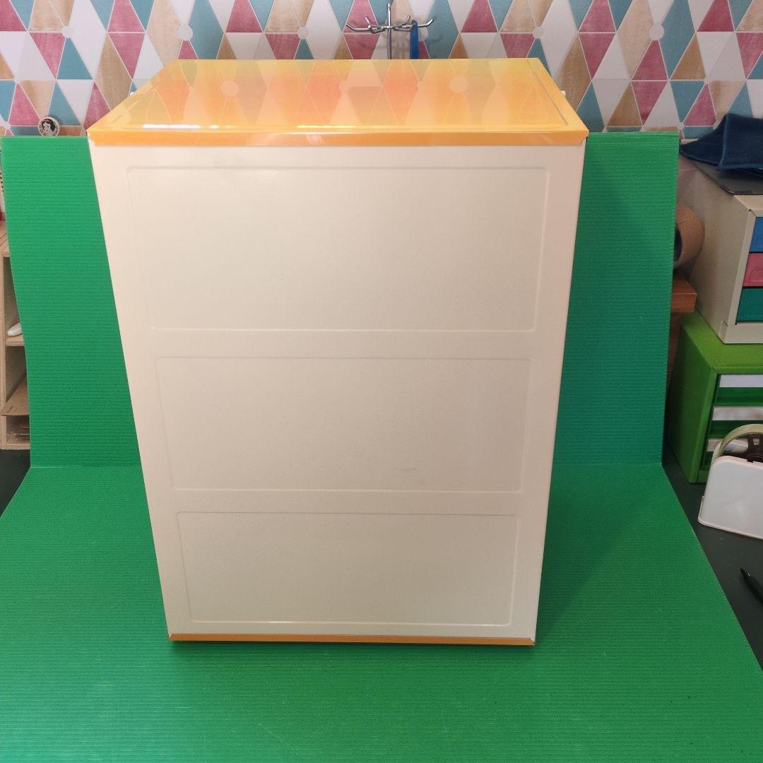 昭和レトロ　食品蚊帳　収納庫　黄色　古道具