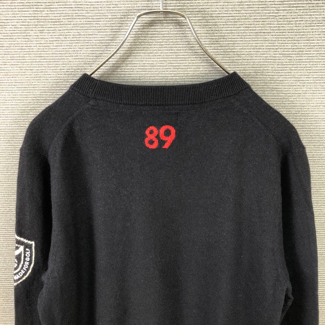 PEARLY GATES ロゴ 長袖ニット 4 ブラック