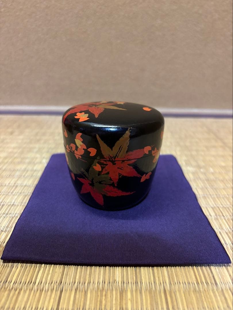 鈴木表朔　一閑塗　雲錦大棗　茶器　茶道具　棗　茶入