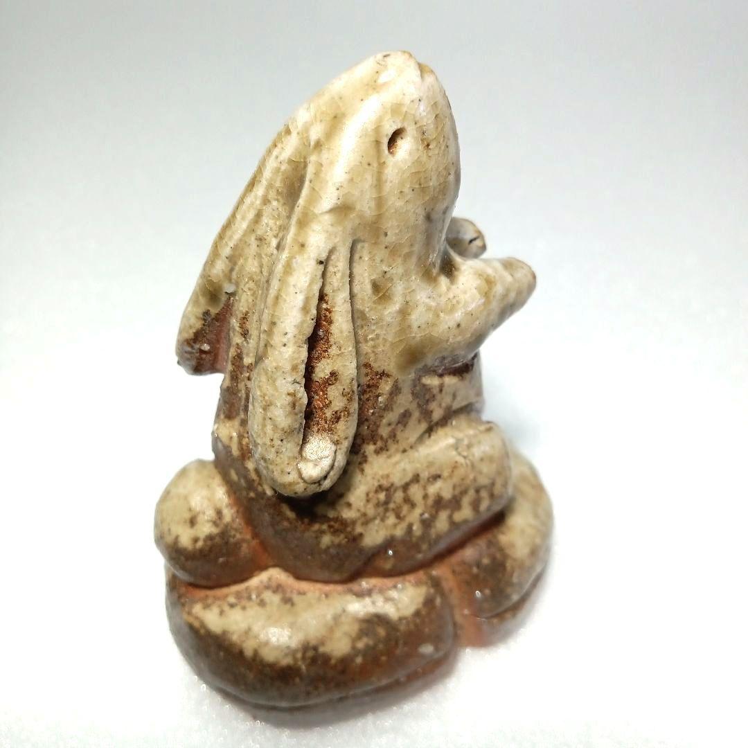 茶道具 香合 (卯) ４代 楽斎 信楽焼