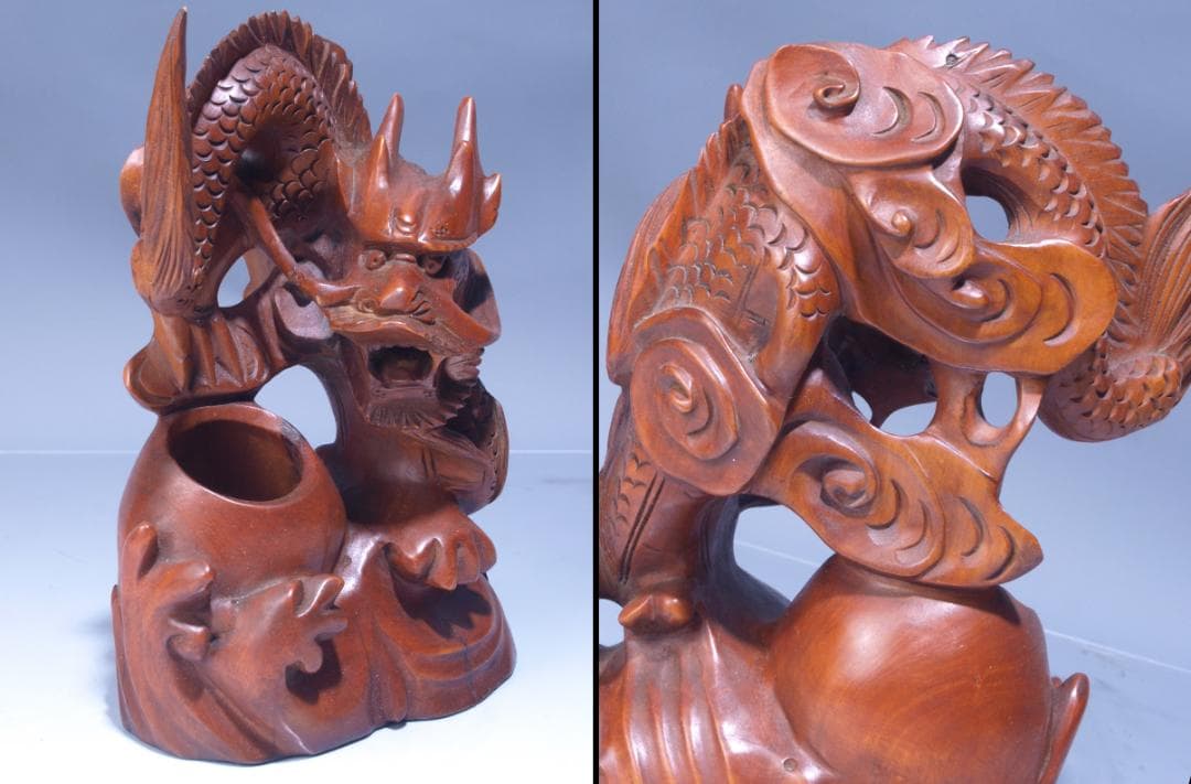 民間仕入れ品　中国清時代 　置物I0538A11-3